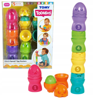 TOMY TOOMIES pyramída s vajcami E73083 TOWER