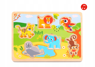 Took TOY Drevené Puzzle Sound Puzzle EDU