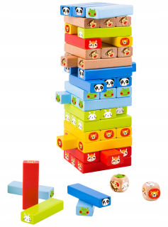 Took TOY Jenga zvieratá arkáda veža