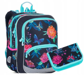 Školský batoh - Topgal Batoh Butterflies 2in1 stupeň 1-3 BAZI 22003