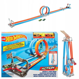 TOR HOT Wheels sada dvojitá slučka 4M + 2 autá