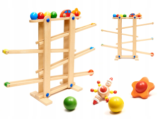 DREVENÁ GUĽOVÁ DRÁHOVÁ loptička MONTESSORI BIG XXL