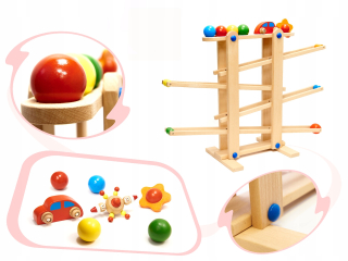 TOR BALL MONTESSORI Drevený AUTO KULODROM