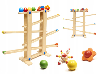 Montessori gule s drevenými guličkami XL