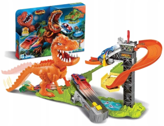 Auto track Dinosaur T-REX launcher + 2 autá