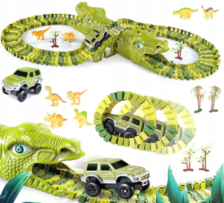 Závodné auto Dinosaur Dino Park 210cm