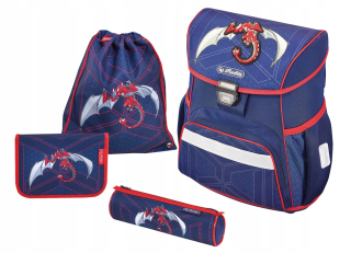 Aktovka - Herlitz Loop SchoolBag Plus Dragon Set
