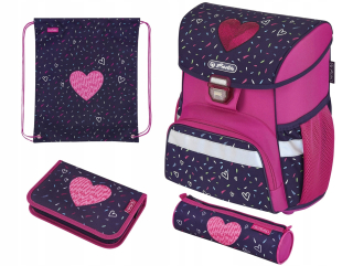 Školský batoh - Herlitz Loopc Porter Plus Tropical Heart Set
