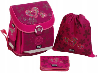 Aktovka - Schoolbag Backpack Hama Baggymax LoveHeart Set