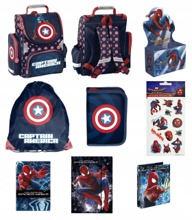 Aktovka - Schoolbag Avengers Captain America Ceruzka Case