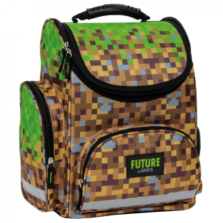 Školský batoh - Školská školská taška pre fanúšikov hry Minecraft Pixele
