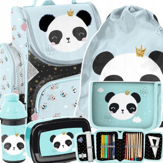 Školská školská taška pre dievčatko Panda