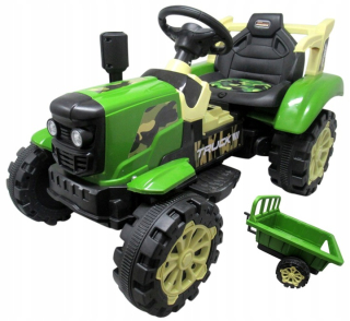 Traktor C2 pre batériu s hudbou s prívesom 160 cm