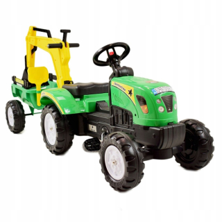 Pedálový traktor s prívesom a rýpadlom/ TR3007