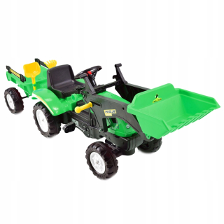 Pedálový traktor s prívesom a lyžičkou veľkým xxl