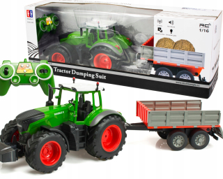 RC traktor s diaľkovo ovládaným príves