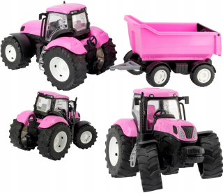 Traktor príves sklápač gumovými kolieskami pohyb. ochutnávač