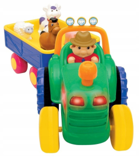 TRKATOR FARMÁR + Príves + zvieratká DUMEL