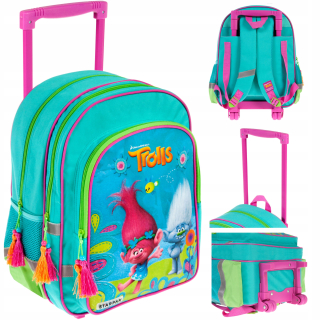 Školský batoh - Trolls School Backpack School Bag na kolesách