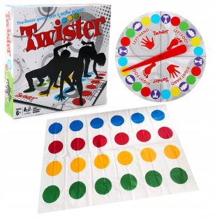 Twister arkádová hra pre rodinnú mat štít