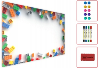 Magnetická tabuľa Farebné bloky 90x60 + GRÁTIS
