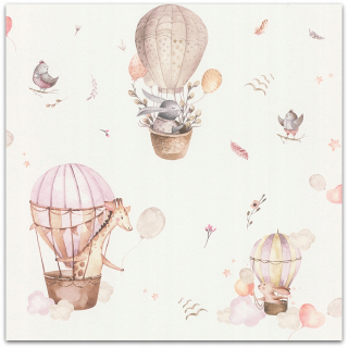 Tapeta do detskej izby - Detské tapety Balóny Non -Woven Animals