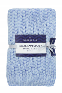 Prikrývka, prehozy na posteľ - Texpol bavlnená bambusová prikrývka 80x100 modrá