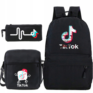 Školská taška - batoh, set, zostava - Školský batoh Tik Tok Set aktovka na školské batohy