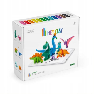 Tm hračky HEY formách z ílovitej zeme PLAST DINOSAURS