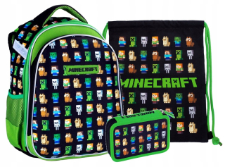Školská taška, batoh - Školská taška Minecraft pre chlapcov do 1. ročníka