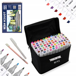 TouchFive Pro Alkoholické markery Nastavte 80 ks