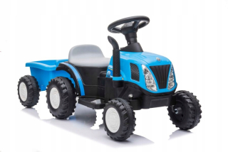 Batériový traktor s modrou príveskou A009
