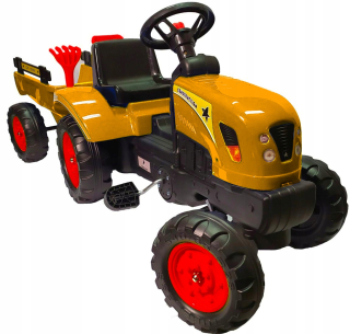 Traktor na pedále s prívesom a promo príslušenstvo
