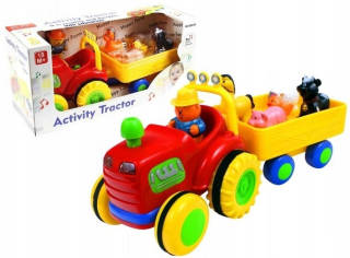 Traktor s zvuky interaktívnych zvierat Farmer