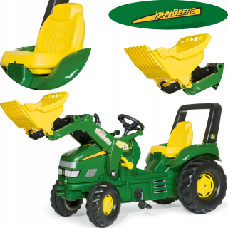 Traktor s lyžičkou John Deere na pedáloch Rolly Toys
