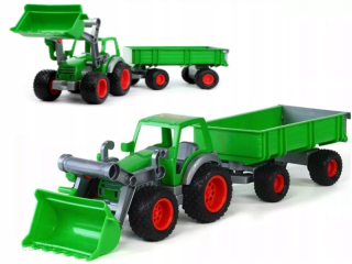 Traktor s prívesom nakladačom Gumové kolesá Wader