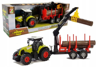 Traktor s lesným prívesom dreveným rámom HDS 5847