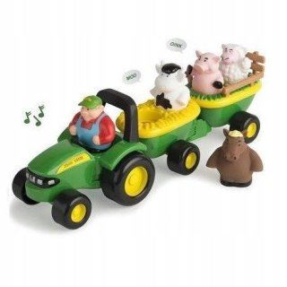 Traktor so zvieratami Tomy John Deere zvukom