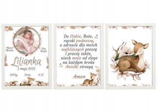 Obráz do detskej izby - Triptych Detská dekorácia Obrázok záznamu