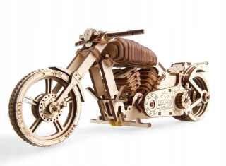 UGEARS Drevené 3D Puzzle Motorcycle Model VM-02
