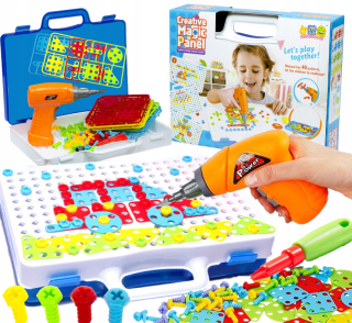 Vzdelávacie puzzle puzzle bloky Skrutkovač 151el