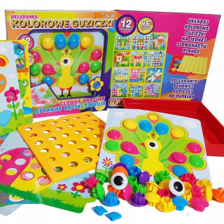 Tlačidlo Puzzle Mazaika Head Works