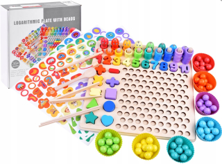 Montessori puzzle drevené guličky počítadlo