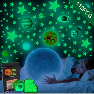 Destké samolepky - Fluorescenčné nálepky slnečnej sústavy