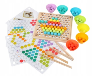 Montessori Doris Puzzle Drevené farebné gule