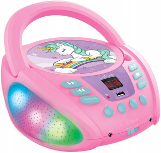 Unicorn Boombox CD prehrávač AUX Bluetooth RGB