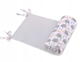 Chránič do detskej postielky - Universal COT Protector - Grey Hedgehogs