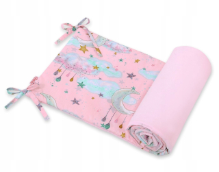 Chránič do detskej postielky - Universal Cott Protector - Moon Rose