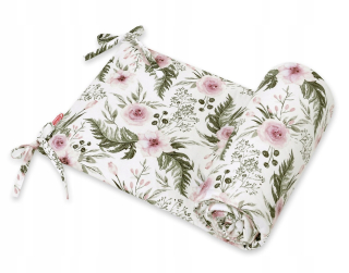Chránič do detskej postielky - Universal COT Protector - Pink Pivonies