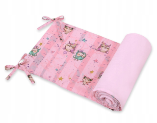 Chránič do detskej postielky - Maskovanie ozdôb 140x70cm- Barnaba Pink Bear
